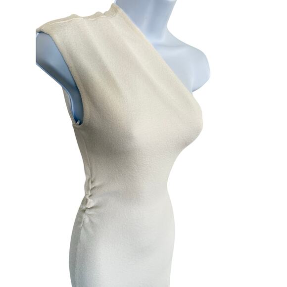 Proenza Schouler White One Shoulder Gown Dress Bridal Modern Minimalist Sz 0 - Picture 10 of 13